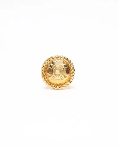 Celine Céline Scarf Ring In Gold