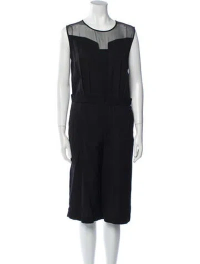 Pre-owned Celine Scoop Neck Jumpsuit In Black