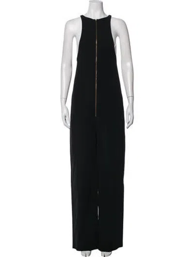 Pre-owned Celine Scoop Neck Jumpsuit In Black