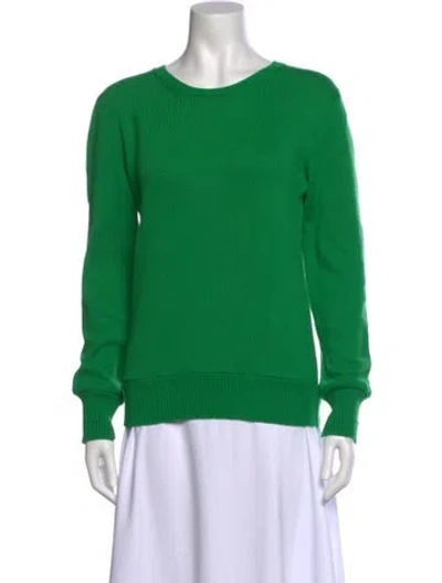 Pre-owned Celine Scoop Neck Sweater In Green