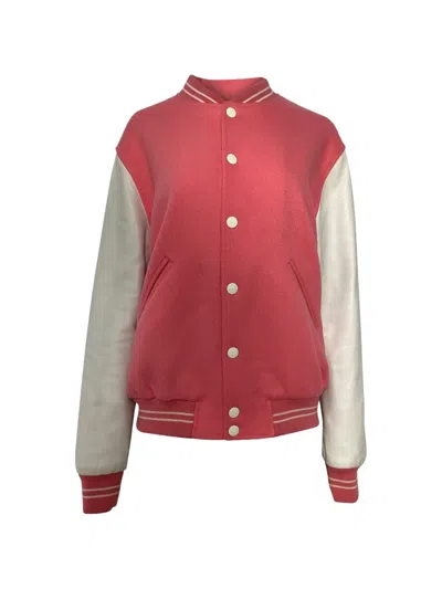 Pre-owned Celine Scott Reeder Varsity Sweater In Pink