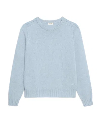 Celine Seamless Cashmere Round Neck Sweater In Blue