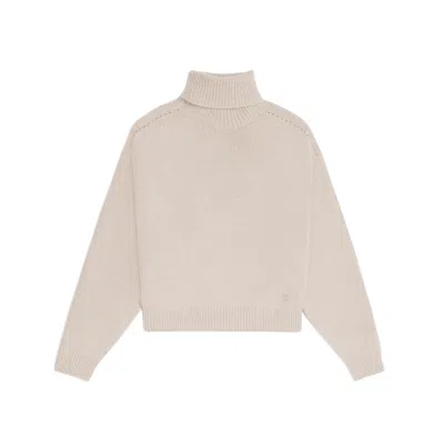 Celine Seamless Cashmere Turtleneck Sweater In Nude
