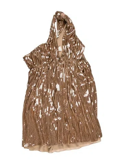Pre-owned Celine Sequin Mini Dress In Brown