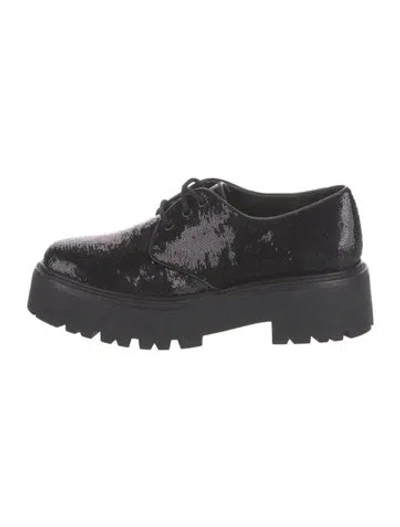 Pre-owned Celine Sequins Sequin Embellishments Oxfords In Black