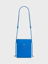 Celine Sharp Mini Leather Bag With Logo In Blue