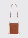 Celine Sharp Mini Leather Bag With Logo In Brown