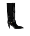 Celine Sharp Patent Boot In Black