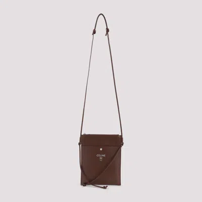 Celine Sharp Pouch Mini Handbag In Brown