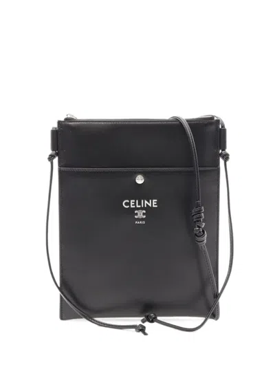 Pre-owned Celine Sharp Take Away Pouch Cross Body Bag In Black