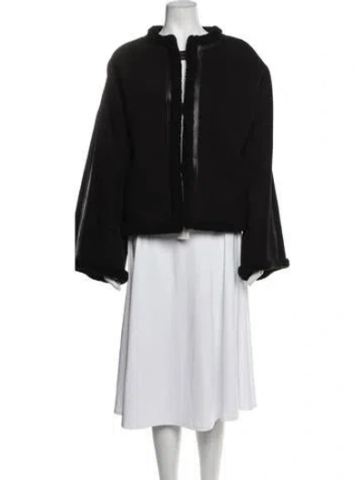 Pre-owned Celine Shearling Jacket In Black