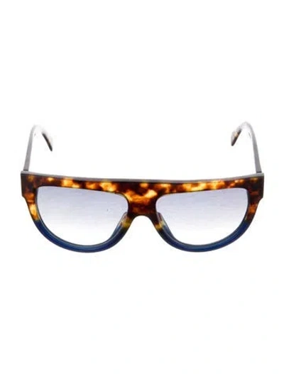 Pre-owned Celine Shield Gradient Sunglasses In Brown