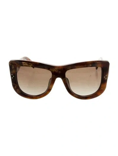Pre-owned Celine Shield Gradient Sunglasses In Brown