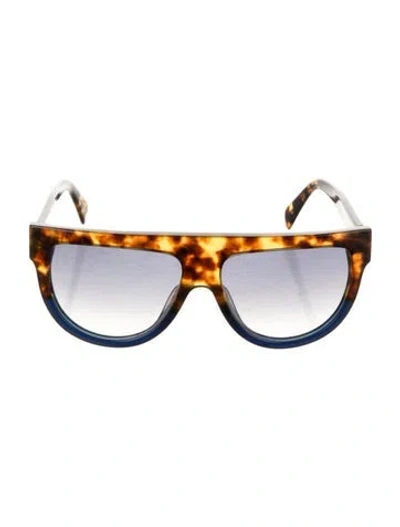 Pre-owned Celine Shield Gradient Sunglasses In Brown