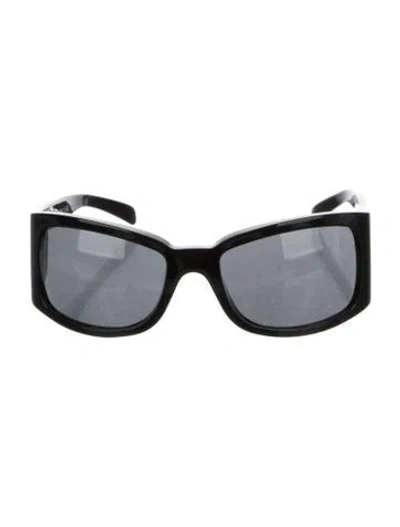 Pre-owned Celine Shield Tinted Sunglasses In Black
