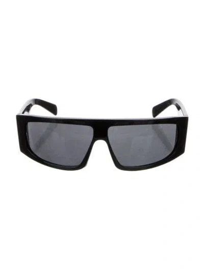 Pre-owned Celine Shield Tinted Sunglasses In Black