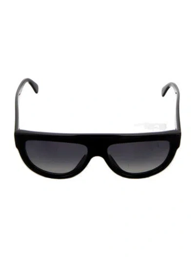 Pre-owned Celine Shield Tinted Sunglasses In Black