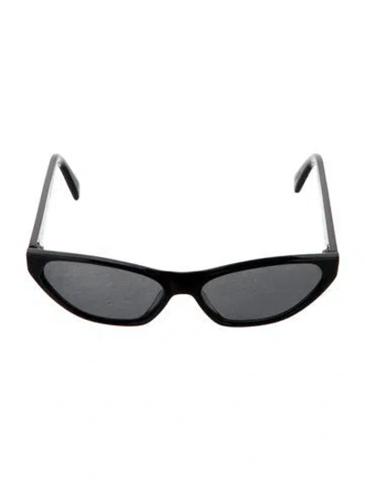 Pre-owned Celine Shield Tinted Sunglasses In Black