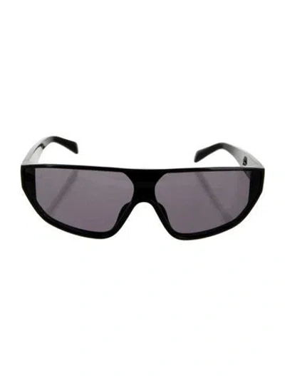 Pre-owned Celine Shield Tinted Sunglasses In Black