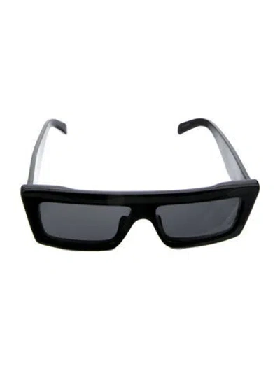 Pre-owned Celine Shield Tinted Sunglasses In Black