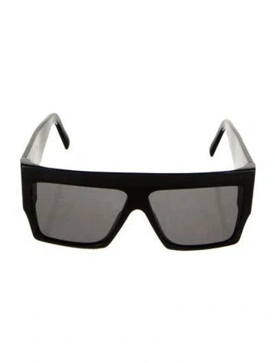Pre-owned Celine Shield Tinted Sunglasses In Black