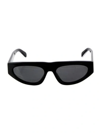 Pre-owned Celine Shield Tinted Sunglasses In Black