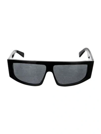 Pre-owned Celine Shield Tinted Sunglasses In Black