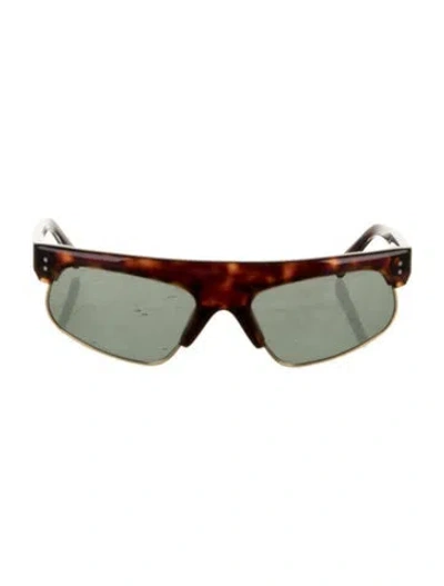 Pre-owned Celine Shield Tinted Sunglasses In Brown