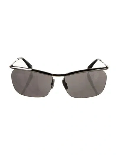 Pre-owned Celine Shield Tinted Sunglasses In Silver