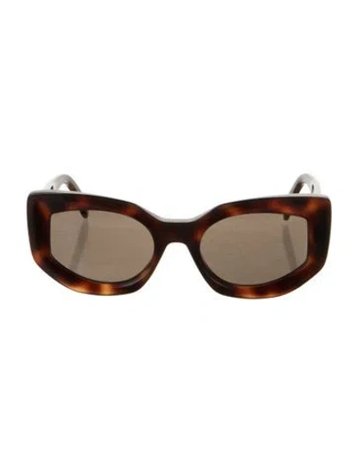 Pre-owned Celine Shield Tinted Sunglasses W/ Tags In Brown
