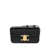 Celine Shiny Calfskin Claude Shoulder Bag In Black