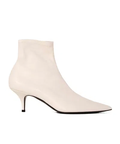 Celine Shiny Leather Sock Booty In Neutral
