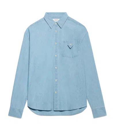 Celine Shirt In Cotton Denim In Blue