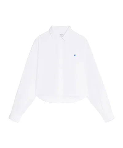 Celine Shirt In Cotton Denim In White