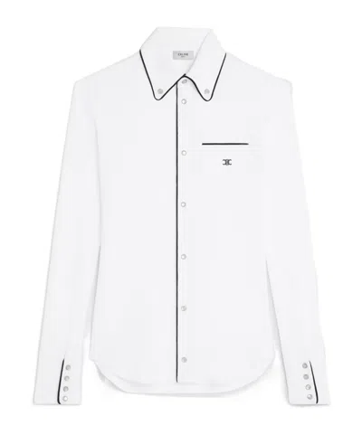 Celine Shirt In Cotton Jersey In White