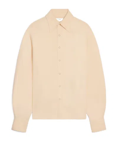 Celine Shirt In Viscose And Silk Cady In Neutral