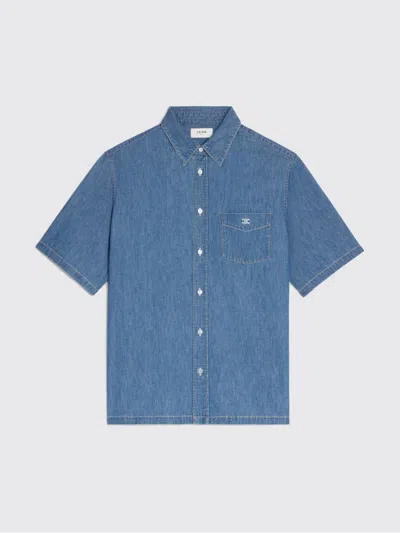 Celine Shirt Men  In Blue