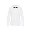 Celine Silk Blend Shirt With Black Bow