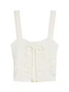 Celine Short Ruffled Top In Cotton And Silk Jersey In White
