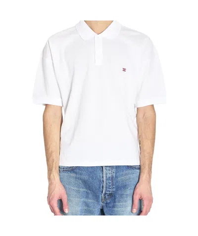 Celine Short-sleesleeved Polo Shirt In White