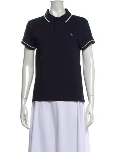 Pre-owned Celine Short Sleeve Polo In Black