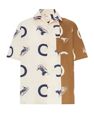 Celine Short Sleeve Shirt In Neutral