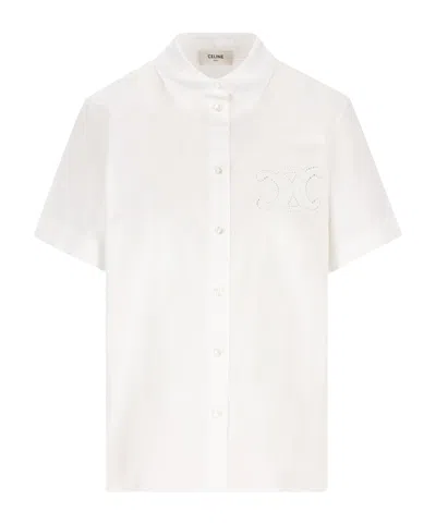Celine Short Sleeve Shirt In White