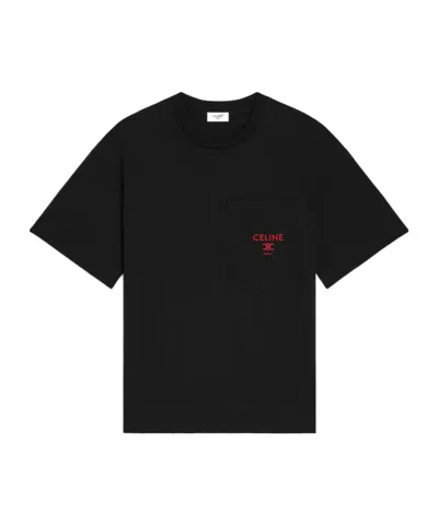 Celine Short Sleeve T-shirt In Black