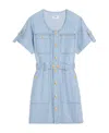 Celine Short-sleeved Dress In Blue