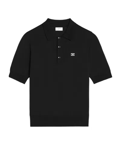 Celine Short-sleeved Polo Shirt In Black