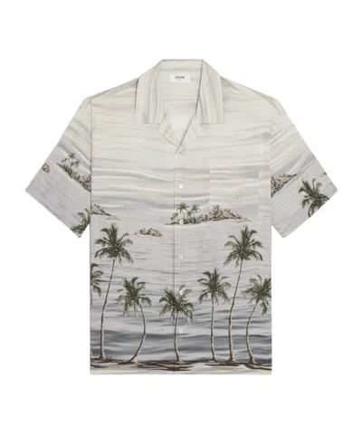 Celine Short-sleeved Shirt In Gray