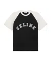 Celine Logo-print Cotton-jersey T-shirt In Black