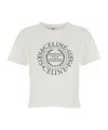 Celine Cotton T-shirt With Logo In Neutral