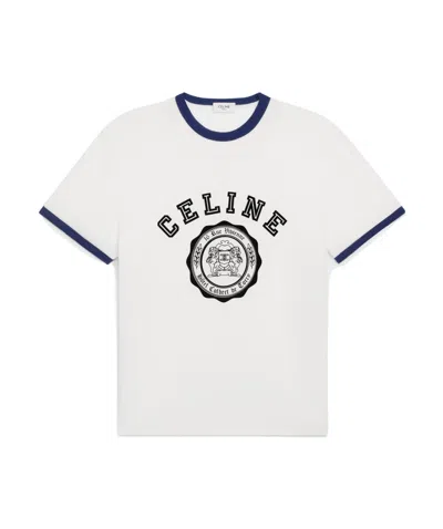 Celine Logo Short-sleeved T-shirt In White